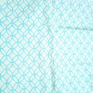 Vintage JoAnn Fabrics Mint Geometric Cotton Fabric 44x43" Retro Circle Print